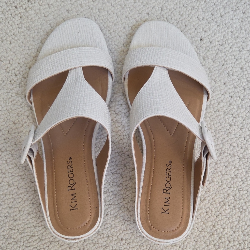 Kim Rogers Women's Elegant White Sandals